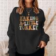 Baking A Little Turkey Pregnancy Announcement Baby Reveal Sweatshirt Gifts for Her
