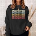 Baldwinsville New York Baldwinsville Ny Retro Vintage Text Sweatshirt Gifts for Her