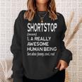 Baseball Player Definition Funny Shortstop Short Stop Sweatshirt Gifts for Her