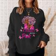 Bc Breast Cancer Awareness In October We Wear Pink Black Women Cancer Sweatshirt Gifts for Her