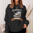 Bearded Dragon Respect The Beard Lizard And Reptile Sweatshirt Gifts for Her