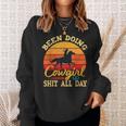 Been Doing Cowboy Shit All Day Retro Vintage Funny Cowgirl Sweatshirt Gifts for Her