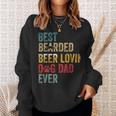 Beer Best Beards Beer Lovin Dog Dad Ever Father Papa Vintage Sweatshirt Gifts for Her
