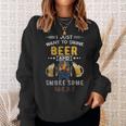 Beer Funny Bbq Chef Beer Smoked Meat Lover Summer Quote Grilling Sweatshirt Gifts for Her
