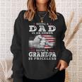 Being Dad Is An Honor Grandpa Is Priceless Flag First Pump Gift For Mens Sweatshirt Gifts for Her