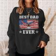Best Dad Ever With Us American Flag Fathers Day Eagle Sweatshirt Gifts for Her