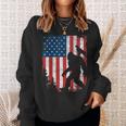 Bigfoot 4Th Of July Bald Eagle American Usa Flag Patriotic Sweatshirt Gifts for Her