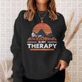 Bikejöring Is My Therapy Dog Training Sweatshirt Gifts for Her