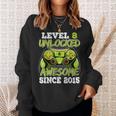 Birthday Boy Video Game Level 8 Unlocked Awesome Since 2015 Sweatshirt Gifts for Her