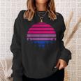Bisexual Flag Retro Sunset Lgbt Bi Pride Gifts Sweatshirt Gifts for Her