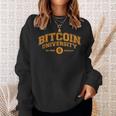 Bitcoin University To The Moon Funny Distressed College Btc Sweatshirt Gifts for Her