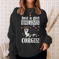 Black Tricolor Corgi Sweatshirt Gifts for Her