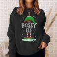 The Bossy Elf Christmas Family Matching Xmas Group Sweatshirt Gifts for Her