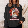 Boston Terrier Happy Halloween Costume Ghost Sweatshirt Gifts for Her