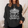 Brother Of The Birthday Twins Twin Celebrate Cute Sweatshirt Gifts for Her