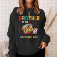 Brother Of The Uno Birthday Boy Uno Birthday Boy Sweatshirt Gifts for Her