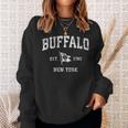 Buffalo New York Ny Vintage Boat Anchor Flag Design Sweatshirt Gifts for Her
