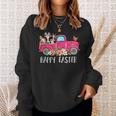Bunny Cow Truck Animal Farming Lover Farmer Happy Easter Day Sweatshirt Gifts for Her