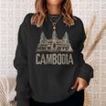 Cambodia Angkor Wat Khmer Historical Temple Sweatshirt Gifts for Her
