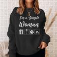 Camping Alcohol Tent Wine Girl Im A Simple Woman Sweatshirt Gifts for Her