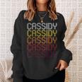 Cassidy Retro Wordmark Pattern Vintage Style Sweatshirt Gifts for Her