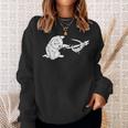 Cat Skeleton Hand Lazy Halloween Costume Bones Kitten Kitty Sweatshirt Gifts for Her