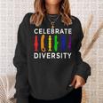 'Celebrate Diversity' Bisexual Feminist Lesbian Pride Sweatshirt Gifts for Her