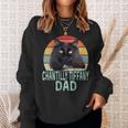 Chantilly-Tiffany Cat Dad Retro Vintage Cats Heartbeat Sweatshirt Gifts for Her