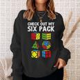 Check Out My Six Pack Puzzle Cube Funny Speed Cubing Sweatshirt Gifts for Her