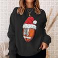 Christmas Football Ball Santa Hat Xmas Boys Team Sport Sweatshirt Gifts for Her