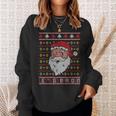 Christmas Let's Go Brandon Santa Claus Ugly Sweater Sweatshirt Gifts for Her