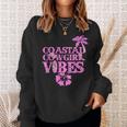 Coastal Cowgirl Aesthetic Vibes Pink Cowboy Boots Cowboy Hat Sweatshirt Gifts for Her
