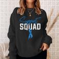 Colon Cancer Awareness Support Squad Blue Ribbon Sweatshirt Gifts for Her