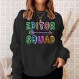 Content Editing Staff Team Yearbook Crew Author Editor Squad Sweatshirt Gifts for Her