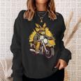 Cool Rabbit Motorcycle Rider Wild Hare Biker Biker Funny Gifts Sweatshirt Gifts for Her