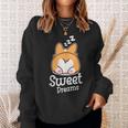 Corgi Dog Lover Cute Sweet Dreams Sleeping Corgi Sweatshirt Gifts for Her