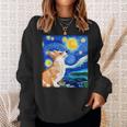 Corgi Starry Night Art Dog Art Corgi Owner Corgi Sweatshirt Gifts for Her