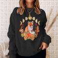 Cottagecore Fox Floral Nature Aesthetic Men Women Graphic Sweatshirt Gifts for Her