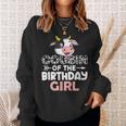 Cousin Of The Birthday Girl Cows Farm Cow Cousin Sweatshirt Gifts for Her