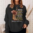 Cowgirl Boots & Hat I Cross My Heart Western Country Cowboys Gift For Womens Sweatshirt Gifts for Her
