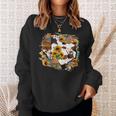 Cowhide Sunflower Texas State Map Western Rodeo Cowgirl Girl Sweatshirt Gifts for Her