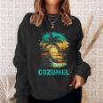 Cozumel Mexico Tropical Sunset Beach Souvenir Vacation Sweatshirt Gifts for Her
