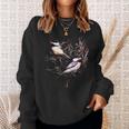 Cute Black Capped Chickadees In Branches Sweatshirt Gifts for Her