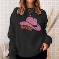 Cute Bridesmaid Bachelorette Party Bride Pink Cowgirl Hat Sweatshirt Gifts for Her