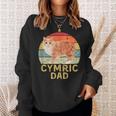 Cymric Cat Dad Retro Vintage Cats Lovers & Owners Sweatshirt Gifts for Her