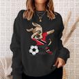 Dabbing Dog Trinidad And Tobago Soccer Jersey Football Lover Sweatshirt Gifts for Her
