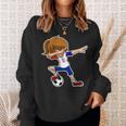 Dabbing Soccer Girl Croatia Croatian Flag Jersey Sweatshirt Gifts for Her