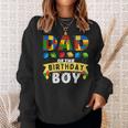 Dad Of The Birthday Boy Building Blocks Master Builder Sweatshirt Gifts for Her