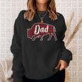 Dad Bison Buffalo Red Plaid Christmas Pajama Family Gift Sweatshirt Gifts for Her