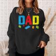 Dad Master Builder Building Bricks Blocks Family Set Parents Sweatshirt Gifts for Her